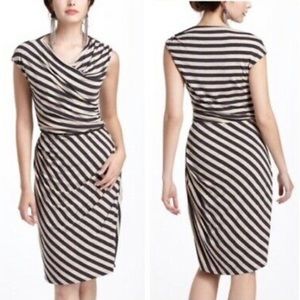 Anthropologie Striped Given then Gathered dress L
